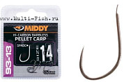 Крючки MIDDY T93-13 Pellet Carp Spade Hooks №14, 10шт.