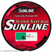 Леска монофильная SUNLINE Super NATURAL green 300м, 0,285мм, #3,0, 12LB