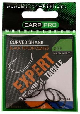 Крючки CARP PRO Black Teflon Curved Shank №6, 7шт.