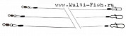 Поводки Lucky John Pro Series титановые с вертлюжком и застежкой диаметр 0,30мм, 10кг, 25см, 2шт.