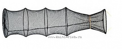Садок рыболовный Volzhanka Т-2 4 кольца диаметр 25см, длина 75см