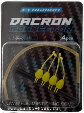 Коннектор для штекера FLAGMAN Dacron Connector M Yellow 5х7мм, 4шт.