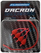 Коннектор для штекера FLAGMAN Dacron Connector XL Red 7х9мм, 4шт.