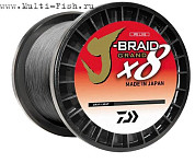 Леска плетеная DAIWA J-BRAID GRAND X8 1350м, 0.20мм, 16кг GRAY-LIGHT