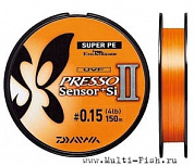Леска плетеная DAIWA UVF PRESSO SENSOR2 +SI 150м, 0,074мм, #0.2, 4lb