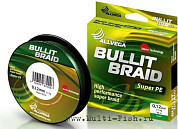Шнур плетёный ALLVEGA Bullit Braid 135м, 0,50мм, 45,4кг тёмно-зелёный 