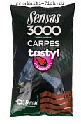 Прикормка Sensas 3000 CARP TASTY Strawberry 1кг
