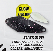 Блесна колеблющееся AMMER 1,5g (Black Glow)