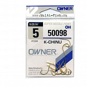 Крючки OWNER 50098 K-Chinu gold №2/0, 6шт.