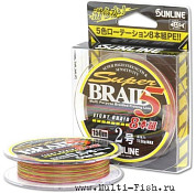Леска плетеная (шнур)  SUPER BRAID 5HG, восьмижильная 150м #0.6/0.128mm (Многоцветная)