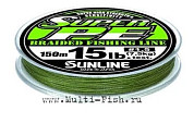 Леска плетеная Sunline SUPER PE 150м, 0,280мм, 13,6кг, #3.0, 30LB Dark Green