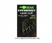 Клипса безопасная с кольцом KORDA Hybrid Lead Clips Silt