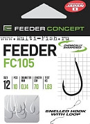 Поводки готовые FEEDER CONCEPT FEEDER FC105 №4, 0,20мм, 70см, 10шт.
