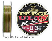 Леска плетеная Sunline SM PE EGI ULT HS8 HG 180м, 0,138мм, 5,3кг, #0.7 Мультиколор