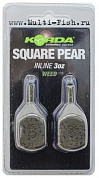 Грузило Korda Square Pear Inline Blister 3,0oz, 84гр.