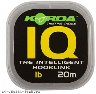 Поводковый материал Korda IQ The Intelligent Hooklink 20м, 10lb