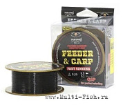 Леска CRALUSSO Feeder &amp; Carp fluro carbon coat 150м, 0,25мм, 9,5кг