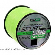 Леска CARP PRO Sport Line Neo Green 1000м, 0,22мм, 6,8кг