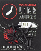 Лентяйка для крючков Volzhanka Line Aligner-A размер 6-8-10, цвет Silt 10шт.