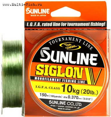 Леска монофильная SUNLINE Siglon V 100м, 0,104мм, #0,4, 2LB зеленая