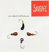 Мормышки свинцовые Lucky John MIX6 диаметр 3-3,5мм, 4шт.