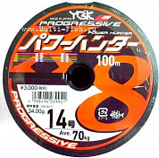 Шнур плетеный PE Yoz-ami Power Hunter PROGRESSIVE X8 100м, 0,66мм, #16, 75кг 5COLOR (продаем min.300м)