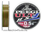 Леска плетеная SM PE EGI ULT HS4 HG 180м, 0,165мм, 7,7кг, #1 Мультиколор