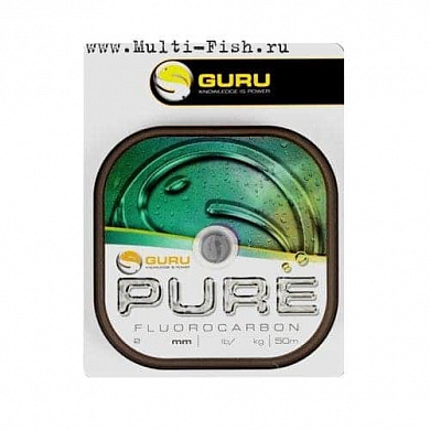Леска флюорокарбоновая Guru Pure Fluorocarbon 50м, 0,10мм, 0,81кг