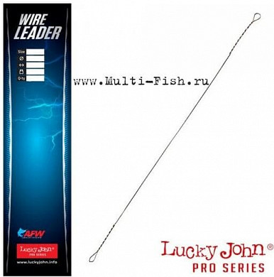 Поводки струна Lucky John диаметр 0,11мм, 12кг, 15см, 8шт.