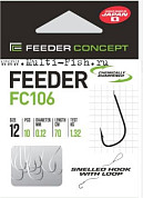 Поводки готовые FEEDER CONCEPT FEEDER FC106 №4, 0,18мм, 70см, 10шт.