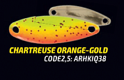 Блесна колеблющееся DRIBBLE SPOON 2,5gr (Chartreuse Orange/Gold)