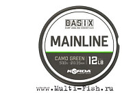Леска KORDA Basix Main Line 500м, 0,35мм, 12lb Camo green