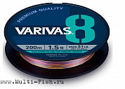Шнур плетеный PE VARIVAS Stripe Marking Edition PEх8 200м, 0,205мм, #1.5, 31LB