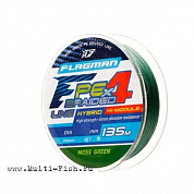 Шнур плетеный Flagman PE Hybrid F4 Moss Green 135м, 0,10мм, 4,6кг, 10lb
