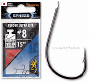 Крючки Browning SPHERE Feeder Ultra Lite чёрный никель №8, 15шт., 0,018гр.