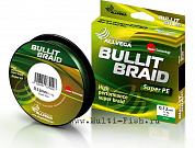 Шнур плетёный ALLVEGA Bullit Braid 270м, 0,14мм, 8,4кг тёмно-зелёный 