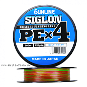 Шнур Sunline SIGLON PEx4 200м, 0,202мм, 11,34кг, #1.5, 25LB Multicolor 5C
