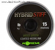 Плетеный шоклидер Korda Hybrid Stiff Weedy green 15м, 20lb