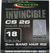 Готовые поводки Maver Invincible CS26 Hair Rigs №14, 0.20мм, 30см