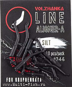 Лентяйка для крючков Volzhanka Line Aligner-A размер 2-4-6, цвет Silt 10шт.