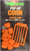 Имитационная приманка KORDA Pop Up Corn Citrus Zing Orange всплывающая 12шт.