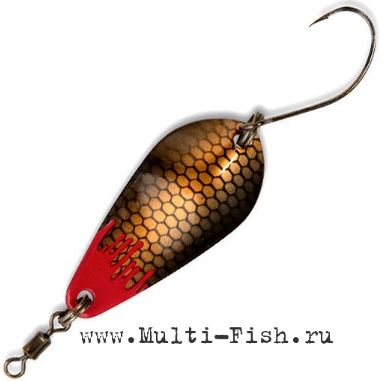 Блесна колеблющаяся Quantum Magic Trout Bloody Spoon с одинарным крючком 3,5гр., 35мм, чёрная\медная
