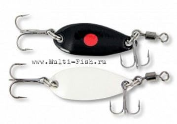 Блесна колеблющаяся Quantum Magic Trout Gambler с тройником 4,5гр., 40мм, 2шт. чёрный+белый