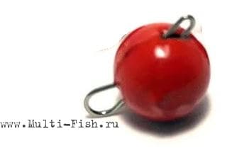 Груз-головки вольфрамовые разборные Lucky John Pro Series TUNGSTEN JIG BALL RED 5гр., 2шт.