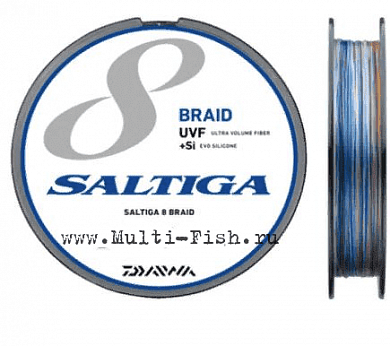 Шнур плетеный PE DAIWA SALTIGA UVF 8+Si 300м, 0,52мм, #10, 124Lb цветной