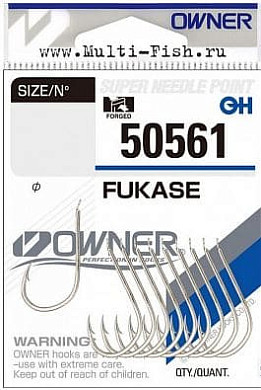 Крючки OWNER 50561 Fukase nickel №7/0, 5шт.