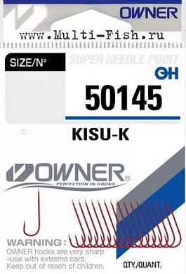 Крючки OWNER 50145 Kisu-K red №18, 18шт.