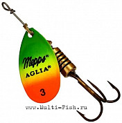 Блесна вращающаяся Mepps Aglia Flue Tiger (цвет tiger/gold) №3 в блистере