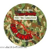 Лидкор с сердечником Volzhanka Gravity Camo 10м, 45Lb, цвет Camou Green