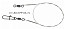 Поводки DAIWA PROREX TITANIUM WIRE LEADER титановые с вертлюгами и застежками 30см,22кг/50lb, 2шт.